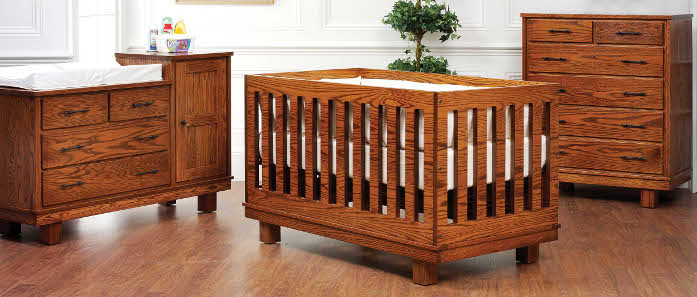 USA Made Eco Friendly Nursery Furniture, Amish Convertible Baby ...