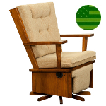 Amish Cameron Swivel Glider with Flip-out Footrest