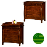 Amish Caspian 4 Drawer Dresser / Baby Changer