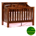 Amish Mission Panel 4 in 1 Convertible Baby Crib