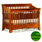 Amish Cambria Slats 4 in 1 Convertible Baby Crib