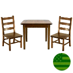 Amish Child's Table & Ladder Back Chairs Set