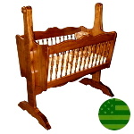 Amish Spindle Baby Cradle