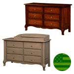 Amish French Country 6 Drawer Dresser/Baby Changer