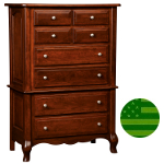 Amish French Country 8 Drawer Highboy