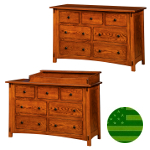 Amish McCoy 7 Drawer Baby Changer / Dresser