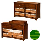 Amish Monterey 6 Drawer Baby Changer / Dresser
