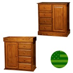 Amish Reversible 4 Drawer Wardrobe Baby Changer