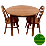 Amish Child's Table & Bow Back Chairs Set