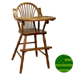 Amish Sheaf Baby High Chair with Straight Legs