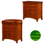Amish Trinity 4 Drawer Dresser / Baby Changer