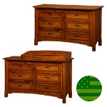 Amish Trinity 6 Drawer Dresser / Baby Changer