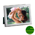 Sterling Silver Beaded Picture Frame