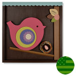 Shadowbox Wall Art - Mama Bird