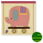 Shadowbox Wall Art - Pink Elephant