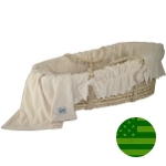 Wendy Anne Cozy Baby Organic Cotton Moses Basket - Ivory Velour
