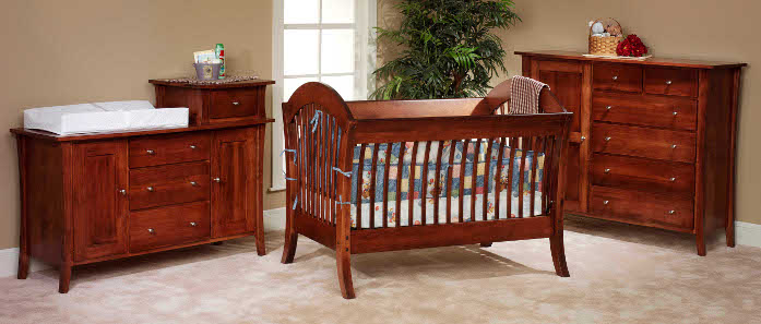 Cribs Made in USA Solid Wood Children's Furniture Baby 