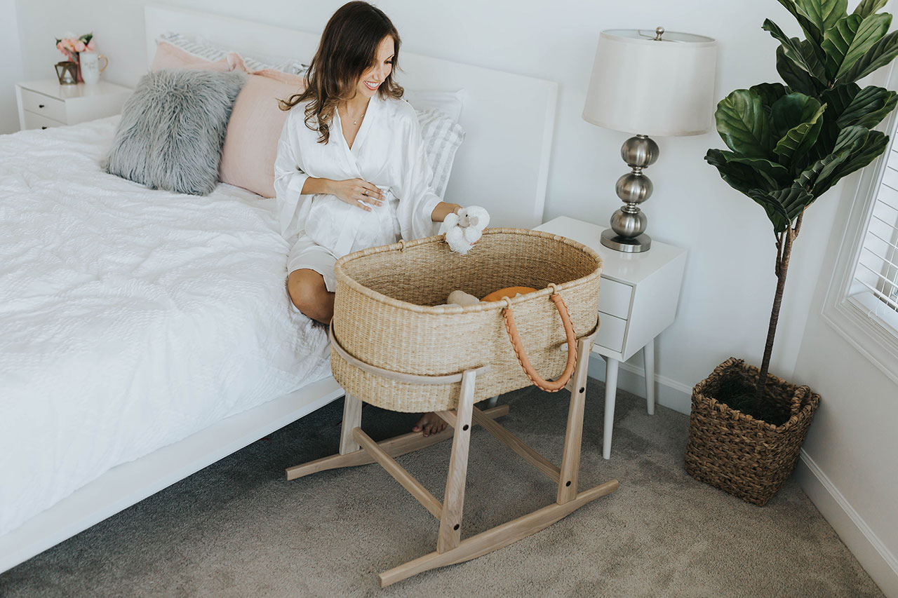 Organic Moses Basket and Stands Made in USA