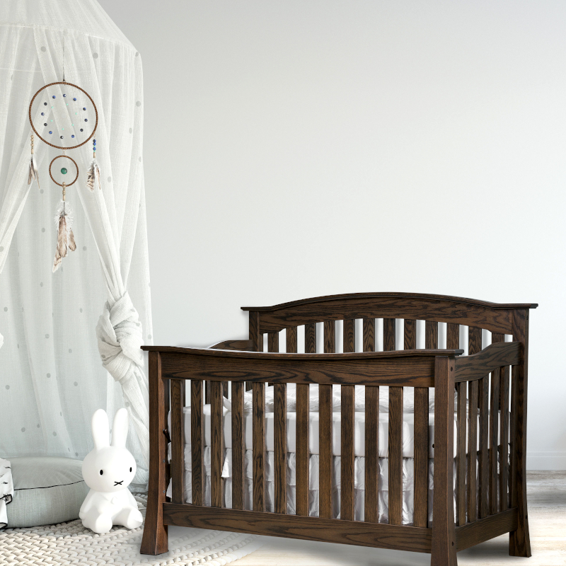 Aurora 4 in 1 Convertible Baby Crib Made in USA | Baby Eco ...