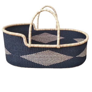 Large Indigo Moses Basket for Loungers