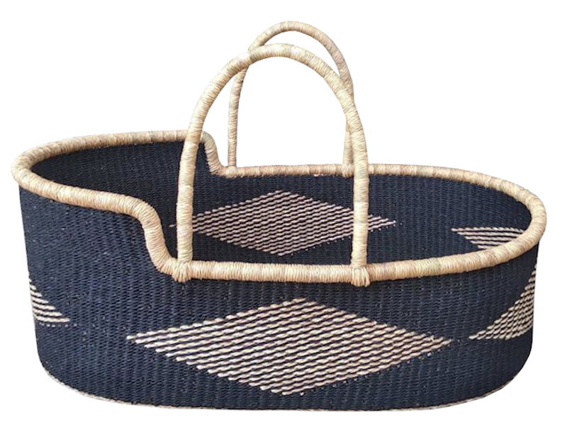 Large Indigo Moses Basket for Loungers