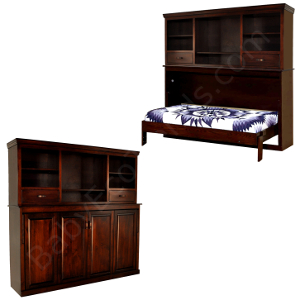 Amish Avalon Bookcase Murphy Bed