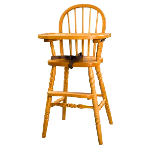 z 6-26-14 Amish Bow Back Baby High Chair with Turned Legs - NO LONGER AVAILABLE