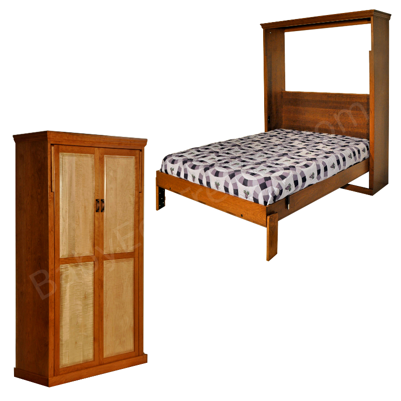 Amish Brickell Murphy Bed Made In, Solid Wood Queen Murphy Bed