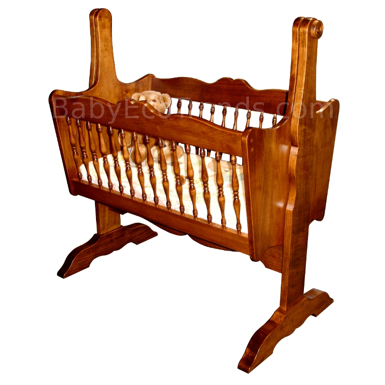 Amish Spindle Baby Cradle