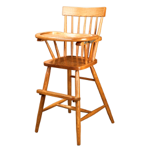 Amish Wooden High Chair - Comb Back USA Made Baby ...