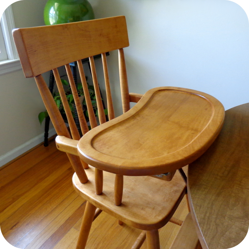 z 9-3-21 Amish High Chair - Comb Back - NO LONGER AVAILABLE