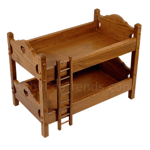 Toys Amish Doll Bunk Bed, Wooden Baby Doll Bunk Bed