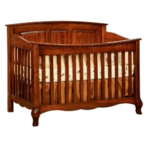 Amish 4 in 1 Convertible Baby Crib - French Country Slats