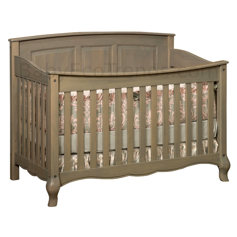 Amish 4 in 1 Convertible Baby Crib - French Country Slats