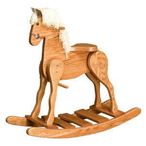 Amish Wooden Rocking Horse