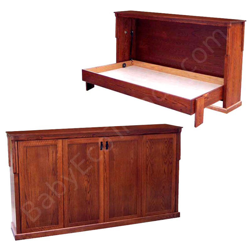 Amish Mission Murphy Bed Made In, Twin Wall Bed Cabinet