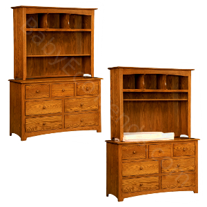 7 Drawer Dresser & Hutch