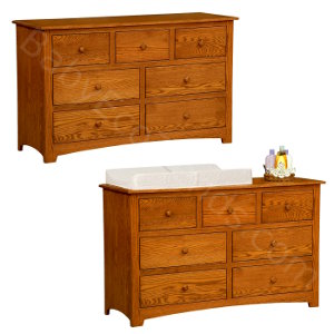 7 Drawer Dresser/Baby Changer