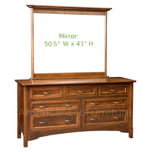 7 Drawer Dresser w/Mirror