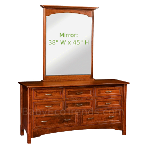 8 Drawer Dresser w/Mirror