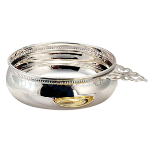 Sterling Silver Beaded Baby Porringer