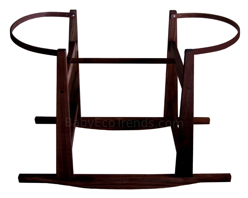 z 7-23-19 Large Rocking Moses Basket Stand - Espresso