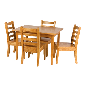 Amish Child's Table & Ladder Back Chairs Set - Price available by request only