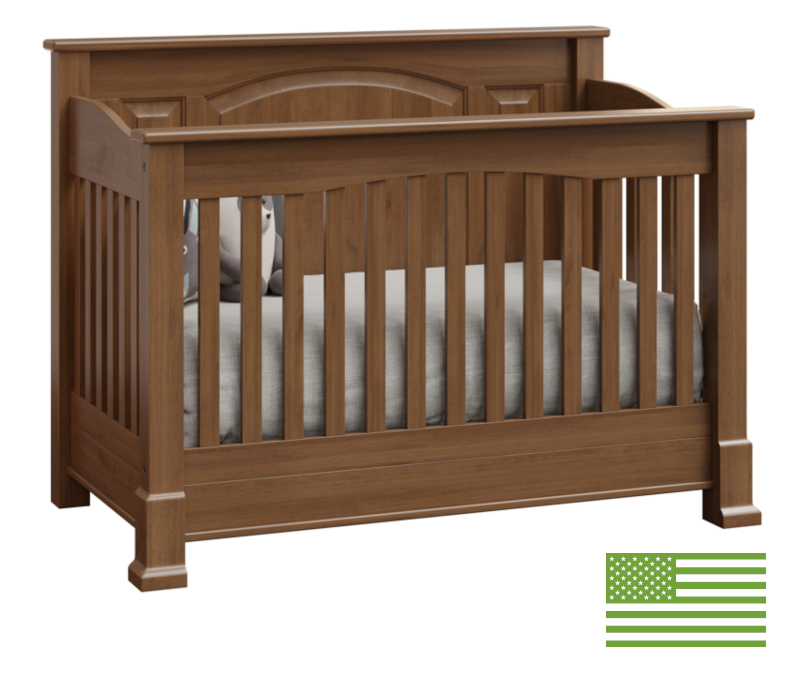 Amish 4 in 1 Convertible Baby Crib - Montana Panel