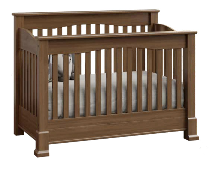 Amish 4 in 1 Convertible Baby Crib - Montana Slats