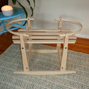 rocking moses basket stand natural