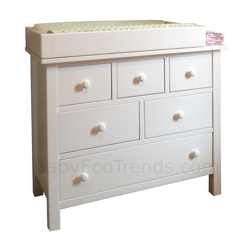 Quincy 6 Drawer Baby Changer Dresser Solid Wood Nursery